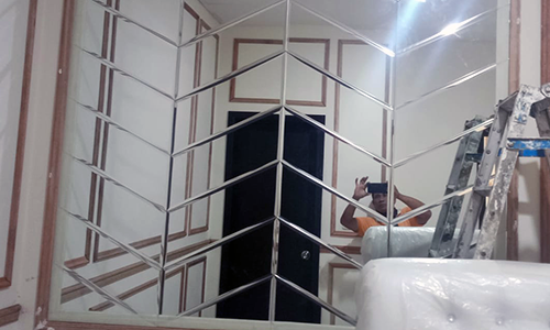 Cermin bevel Kaca patri palembang AZ